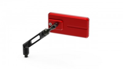 VALTER MOTO FLAT HANDLEBAR MIRROR IN RED image