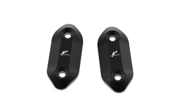 VALTER MOTO MIRROR HOLES COVERS IN BLACK KAWASAKI ZX10R/ABS 2008-2010 image