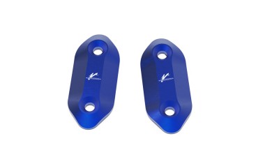 VALTER MOTO MIRROR HOLES COVERS IN BLUE KAWASAKI ZX10R/ABS 2008-2010 image