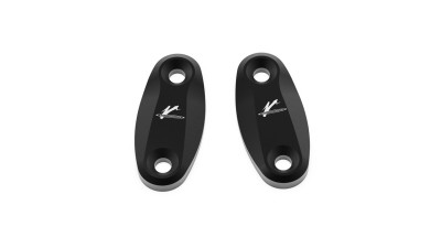 VALTER MOTO MIRROR HOLES COVERS IN BLACK HONDA CBR600F / CBR1000 04-07 / CBR600 03-16 image