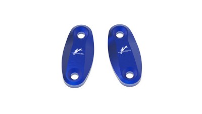 VALTER MOTO MIRROR HOLES COVERS IN BLUE HONDA CBR600F / CBR1000 04-07 / CBR600 03-16 image