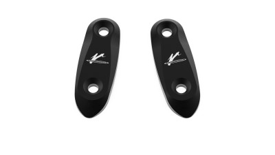 VALTER MOTO MIRROR HOLES COVERS IN BLACK SUZUKI GSXR600/GSXR750 / GSX1300R / GSXR1000 image