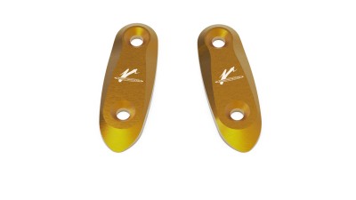 VALTER MOTO MIRROR HOLES COVERS IN GOLD SUZUKI GSXR600/GSXR750 / GSX1300R / GSXR1000 image