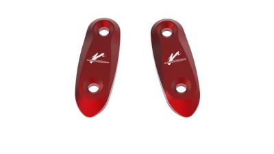 VALTER MOTO MIRROR HOLES COVERS IN RED SUZUKI GSXR600/ GSXR750 / GSX1300R / GSXR1000 image