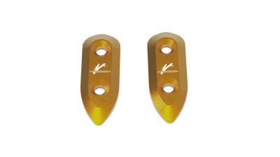 VALTER MOTO MIRROR HOLES COVERS IN GOLD BMW S1000RR 2009-2018 image
