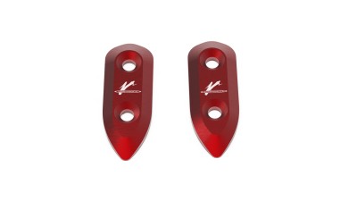VALTER MOTO MIRROR HOLES COVERS IN RED BMW S1000RR 2009-2018 image
