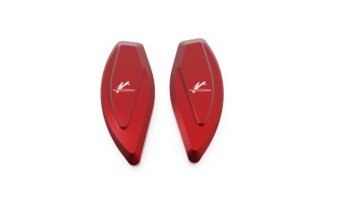 VALTER MOTO MIRROR HOLES COVERS IN RED MV AGUSTA F3 2011-2022 image