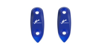 VALTER MOTO MIRROR HOLES COVERS IN BLUE SUZUKI GSXR1000 2017-2022 image