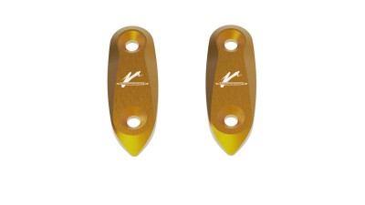 VALTER MOTO MIRROR HOLES COVERS IN GOLD SUZUKI GSXR1000 2017-2022 image