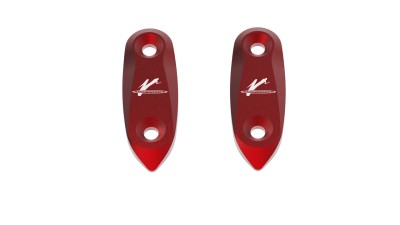 VALTER MOTO MIRROR HOLES COVERS IN RED SUZUKI GSXR1000 2017-2022 image