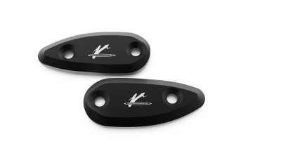 VALTER MOTO MIRROR HOLES COVERS IN BLACK HONDA CBR1000R/RR 2008-2017 image