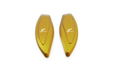 VALTER MOTO MIRROR HOLES COVERS IN GOLD MV AGUSTA F4 2010-2018 image