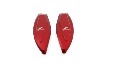 VALTER MOTO MIRROR HOLES COVERS IN RED MV AGUSTA F4 2010-2018 image