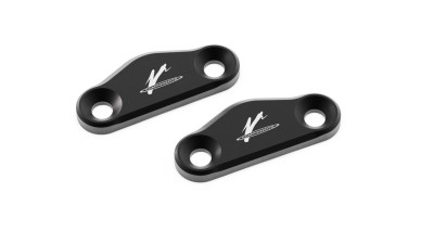 VALTER MOTO MIRROR HOLES COVERS IN BLACK APRILIA RSV4 17-24 / RS660/TUONO 660 20-24 image