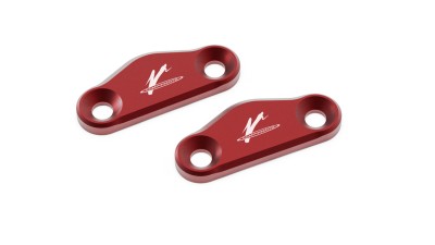VALTER MOTO MIRROR HOLES COVERS IN RED APRILIA RSV4 17-24 / RS660/TUONO 660 20-24 image