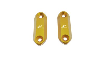 VALTER MOTO MIRROR HOLES COVERS IN GOLD KAWASAKI NINJA 400 18-22 / ZX636 13-21 image