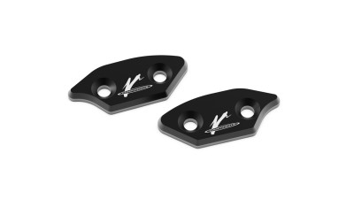 VALTER MOTO MIRROR HOLES COVERS IN BLACK YAMAHA R6 2008-2016 image