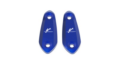 VALTER MOTO MIRROR HOLES COVERS IN BLUE KAWASAKI ZX6/636R/RR 2009-2012 image