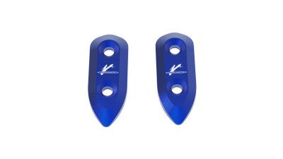 VALTER MOTO MIRROR HOLES COVERS IN BLUE YAMAHA R1 2009-2014 image