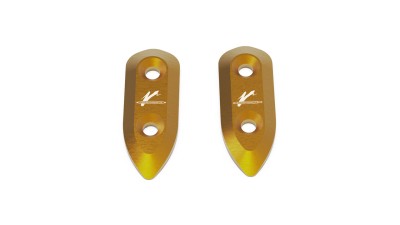 VALTER MOTO MIRROR HOLES COVERS IN GOLD YAMAHA R1 2009-2014 image