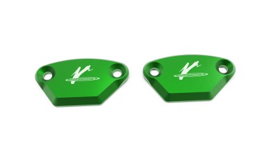 VALTER MOTO MIRROR HOLES COVERS IN GREEN KAWASAKI ZX10R/ABS 2011-2015 image