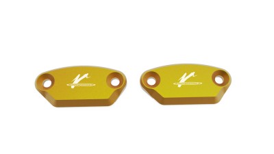 VALTER MOTO MIRROR HOLES COVERS IN GOLD KAWASAKI ZX10R/ABS 2016-2021 image