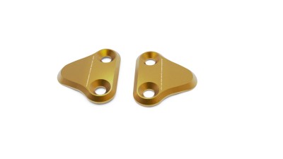 VALTER MOTO MIRROR HOLES COVERS IN GOLD YAMAHA R6 2017-2024 / R7 2021-2024 image