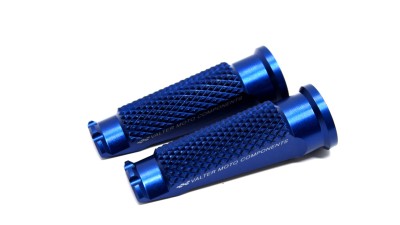 VALTER MOTO STREET FOOTPEGS IN BLUE *MOUNTING KIT PGA## SOLD SEPERATELY* image