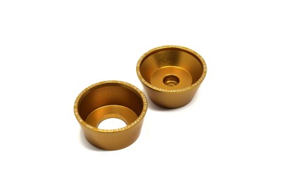 VALTER MOTO FRONT WHEEL AXLE SLIDERS IN GOLD *MOUNTING KIT CPAA## SOLD SEPERATELY* image