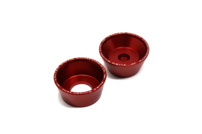 VALTER MOTO FRONT WHEEL AXLE SLIDERS IN RED *MOUNTING KIT CPAA## SOLD SEPERATELY* image