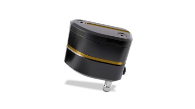 VALTER MOTO STREET FRONT BRAKE RESERVOIR IN BLACK AND GOLD image