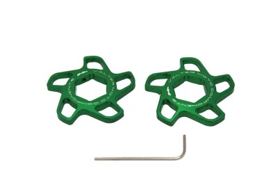 VALTER MOTO FORK PRELOAD ADJUSTERS IN GREEN   KAWASAKI/APRILIA/BMW/YAMAHA/TRIUMPH image