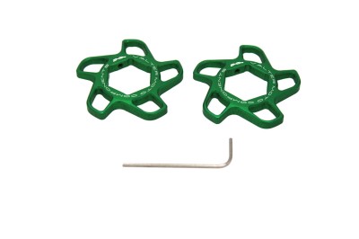 VALTER MOTO FORK PRELOAD ADJUSTERS IN GREEN HONDA / KAWASAKI / SUZUKI image