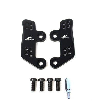 VALTER MOTO ADJ FOOTREST RISER PLATES IN BLACK APRILIA TUONO V4 2021-2024 image