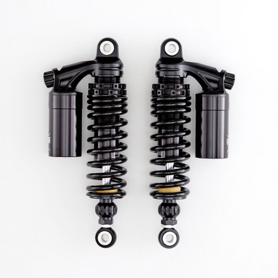 KTECH RAZOR PIGGYBACK TWIN SHOCKS BLACK/BLACK HARLEY DAVIDSON DYNA 11 1/2" image