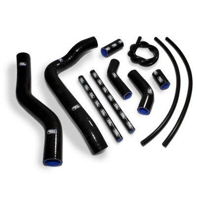 SAMCO SILICONE HOSE KIT BLACK HONDA VFR750 R RC30 1988-1993 11 PIECE KIT image