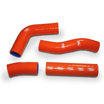SAMCO SILICONE HOSE KIT ORANGE HARLEY DAVIDSON V-ROD 2001-2017  4 PIECE KIT image