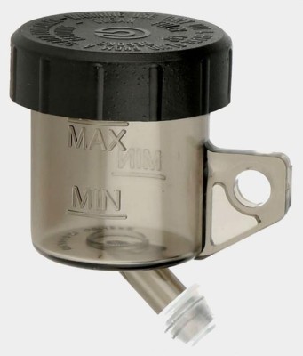 BREMBO REMOTE RESERVOIR 15cc VERTICAL MOUNT 45 DEG OUTLET * SMOKED * image