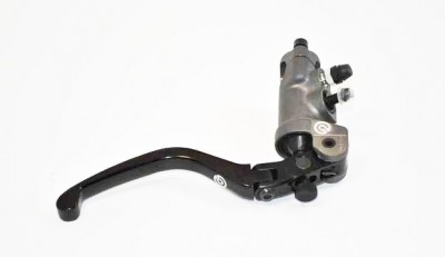 BREMBO RACING 16MM 18 RATIO FORGED RADIAL BRAKE MASTER CYLINDER - SHORT FLIP UP LEVER image