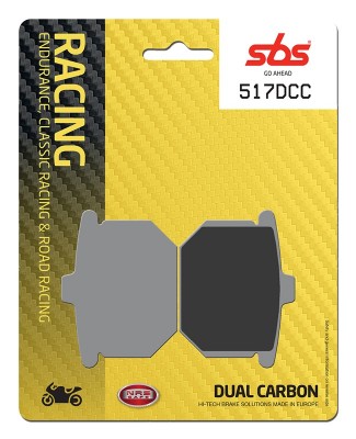 1 SET SBS DUAL CARBON CLASSIC RACING FRONT BRAKE PADS image