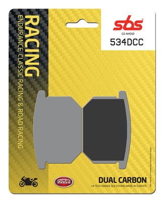 1 SET SBS DUAL CARBON CLASSIC RACING FRONT BRAKE PADS image