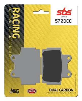 1 SET SBS DUAL CARBON CLASSIC RACING FRONT BRAKE PADS image