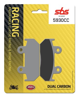 1 SET SBS DUAL CARBON CLASSIC RACING FRONT BRAKE PADS image