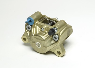 BREMBO OE REAR CALIPER P2/34 SIDE INLET UNDERSLUNG GOLD 84MM MOUNT image