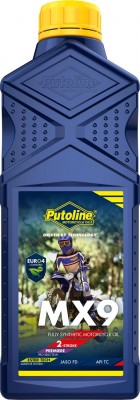 PUTOLINE 1 LITRE MX9 FULLY SYNTHETIC ESTER TECH PREMIX 2 STROKE OIL JASO FD API TC+ image