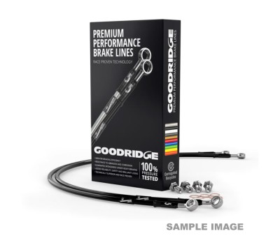 GOODRIDGE FRONT BRAKE HOSE KIT APRILIA RS125 99-05 CLEAR WITH ST/ST FITTINGS image