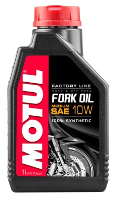 MOTUL FORK FLUID 10W MEDIUM FACTORY LINE SYNTHETIC cSt@40C 36.3. cSt@100C 6.5. VI image