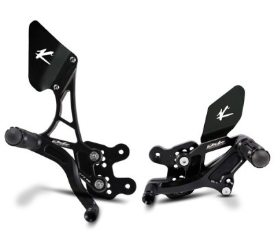 VALTER MOTO T1.5 ADJ REARSETS APRILIA RSV4/R 09-12  *RACE SHIFT* IN BLACK image