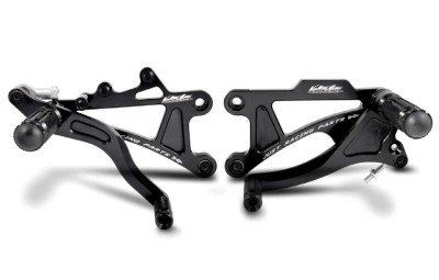 VALTER MOTO T1 FIXED REARSETS HONDA CB600 HORNET 98-06 IN BLACK image