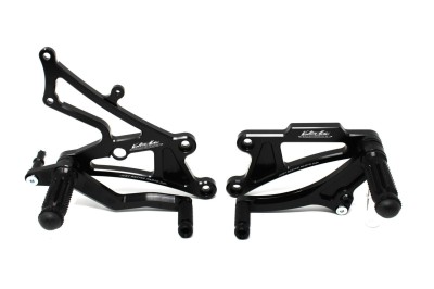 VALTER MOTO T1 FIXED REARSETS HONDA CBR600R/RR 03-04 IN BLACK image